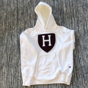 Champion Hoody with Harvard Felt Patch Logo